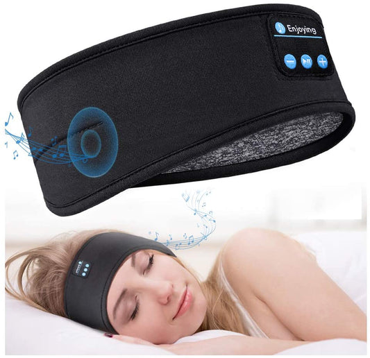 Faixa de cabeça com fones de ouvido bluetooth, para dormir e correr